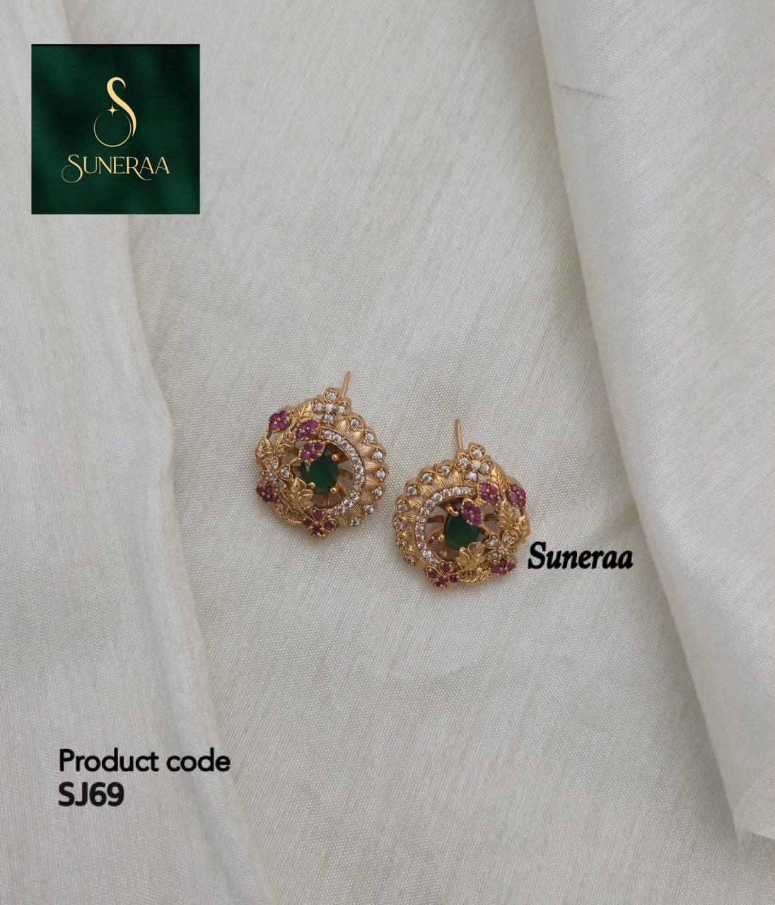 MAYURI RATNA FLORAL STUDS - image 7