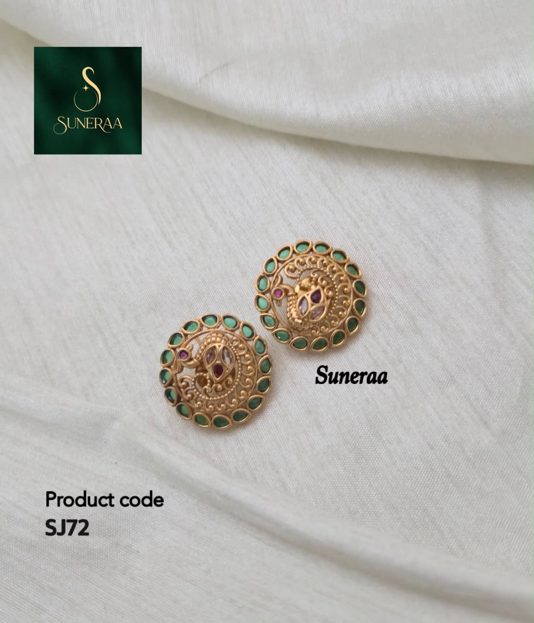 HARINI TEMPLE STUDS - image 7