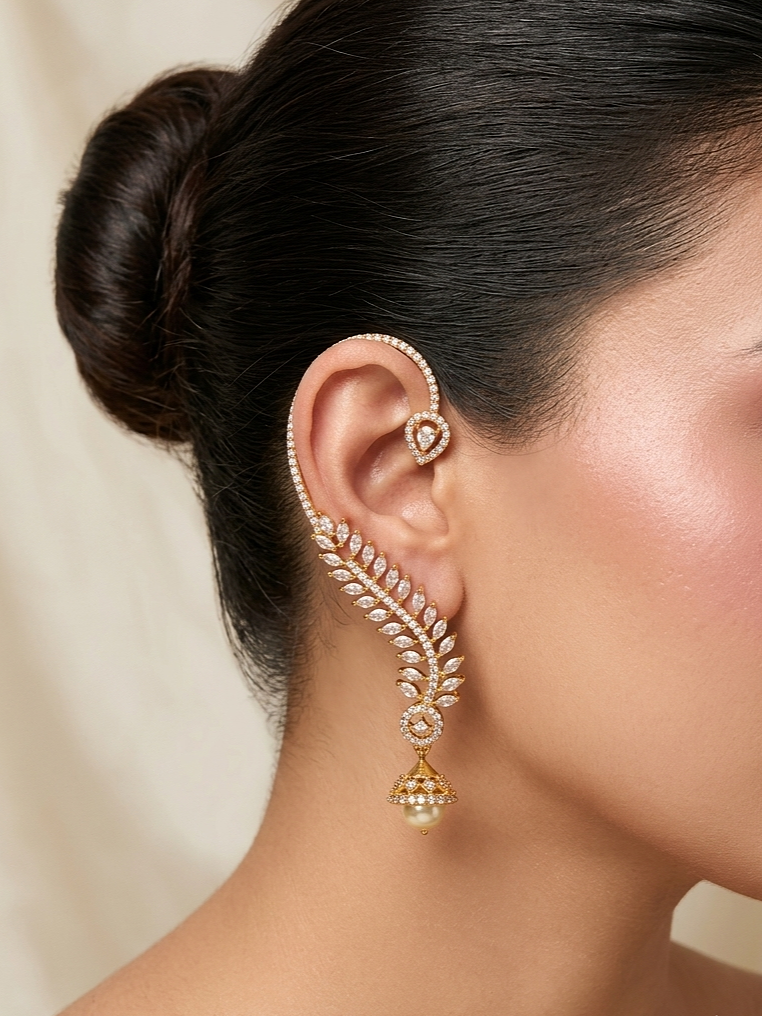Anaya Long Pearl Earcuff
