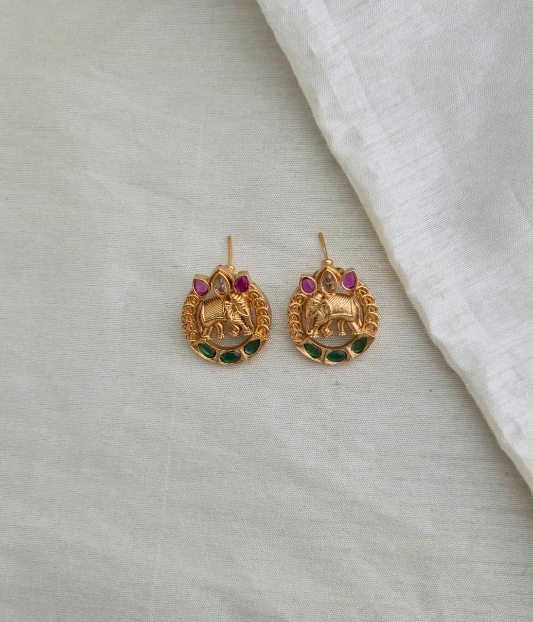 GAJA VAIBHAV STUD EARRINGS - image 2
