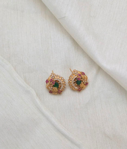 MAYURI RATNA FLORAL STUDS - image 2