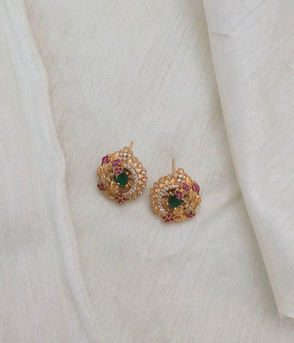 MAYURI RATNA FLORAL STUDS - image 4