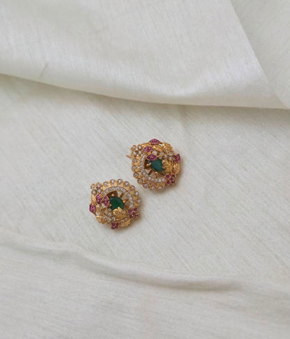 MAYURI RATNA FLORAL STUDS - image 3