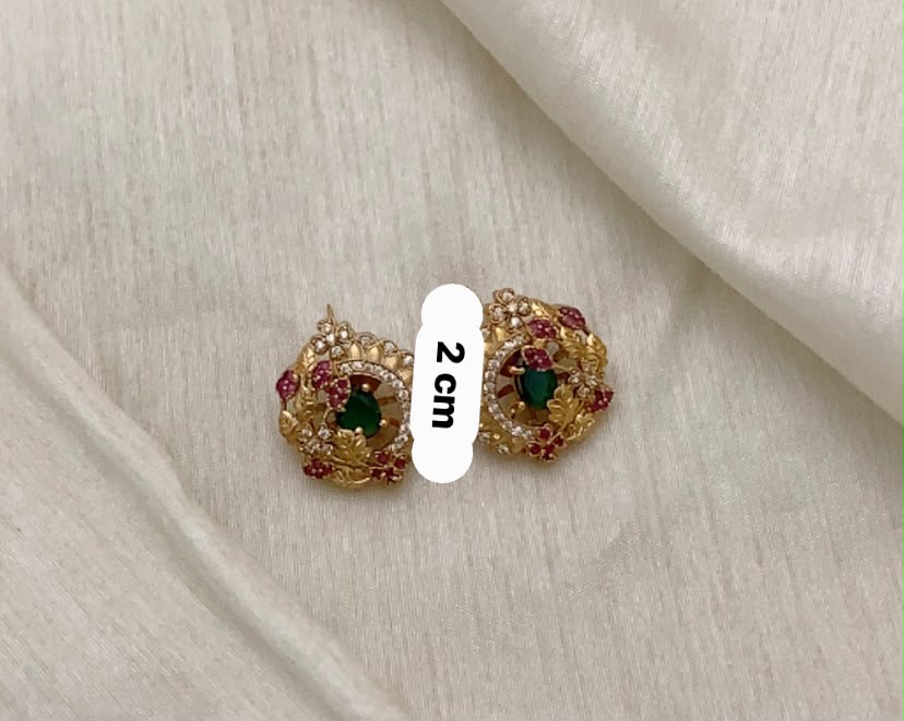 MAYURI RATNA FLORAL STUDS - image 6