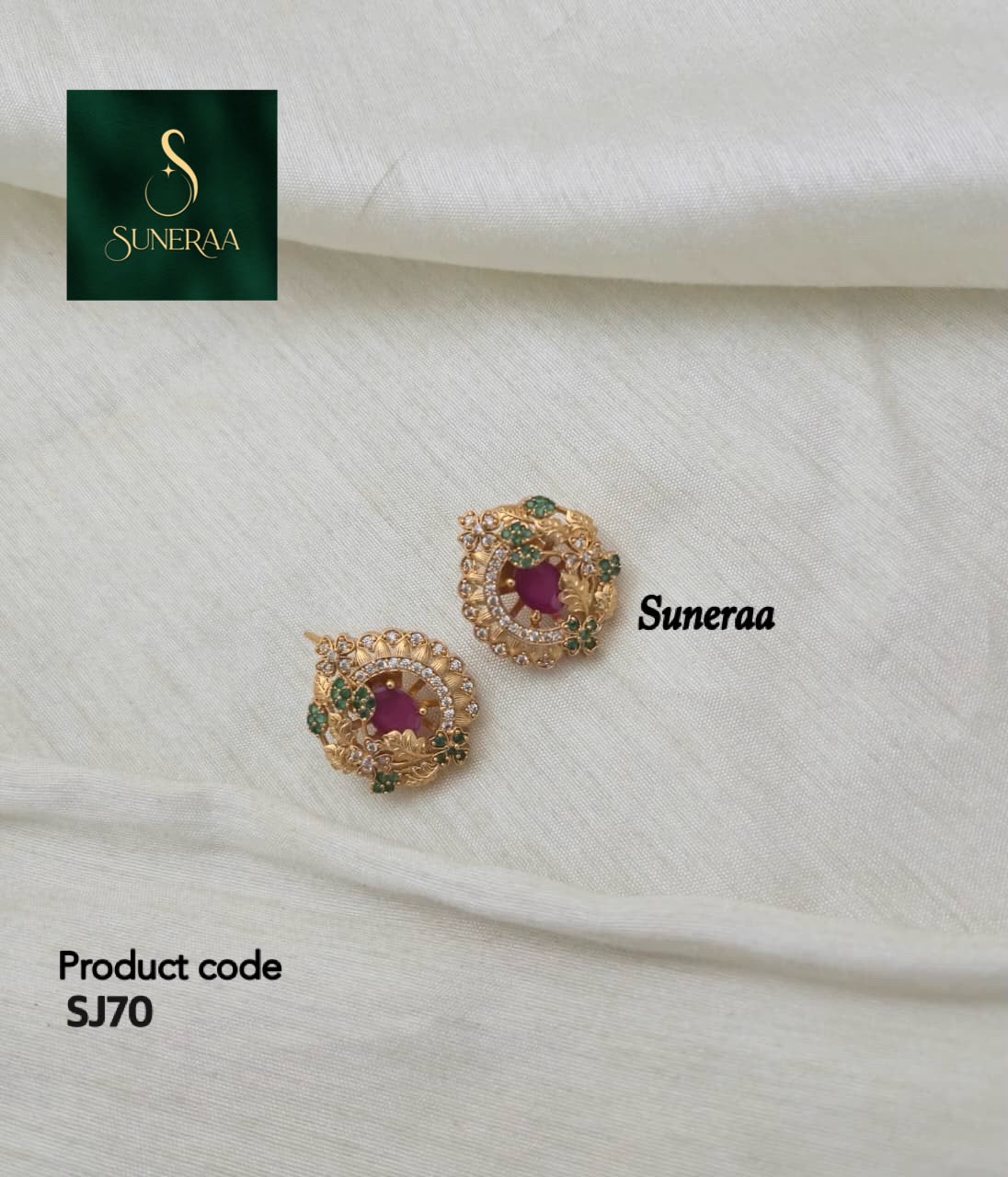 MAYURI RATNA FLORAL STUDS - image 7