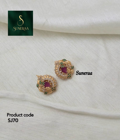 MAYURI RATNA FLORAL STUDS - image 7