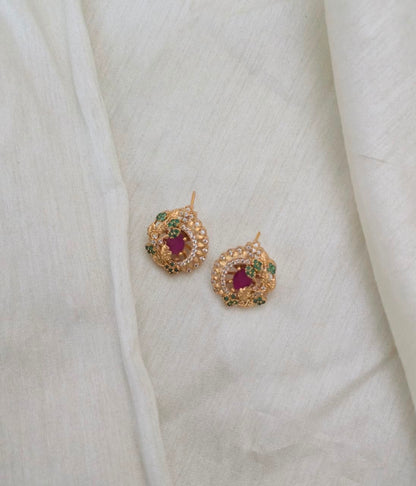 MAYURI RATNA FLORAL STUDS - image 4