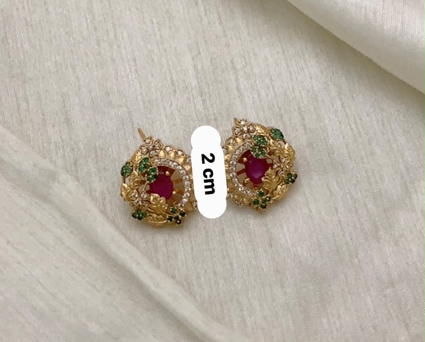MAYURI RATNA FLORAL STUDS - image 6