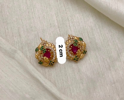 MAYURI RATNA FLORAL STUDS - image 6