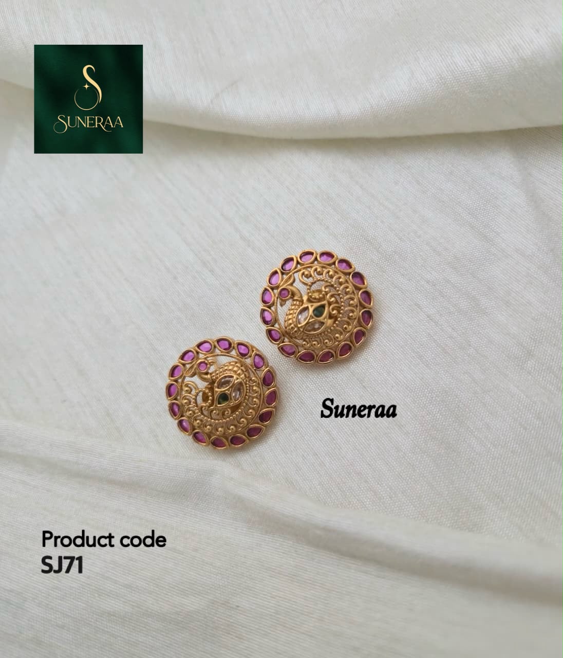 HARINI TEMPLE STUDS - image 7
