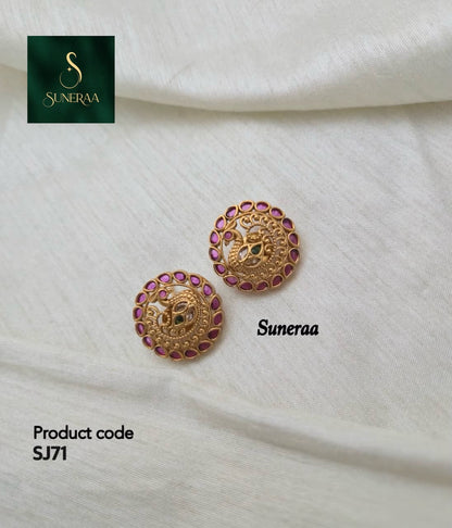 HARINI TEMPLE STUDS - image 7