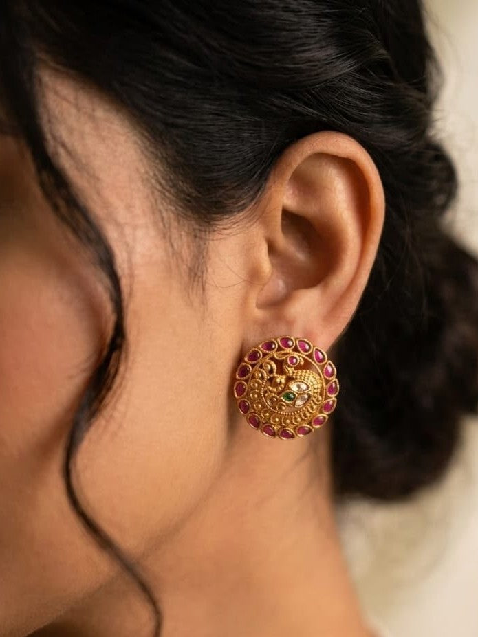 HARINI TEMPLE STUDS - image 1