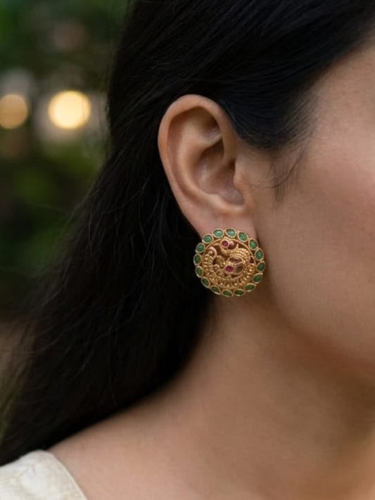 HARINI TEMPLE STUDS - image 1