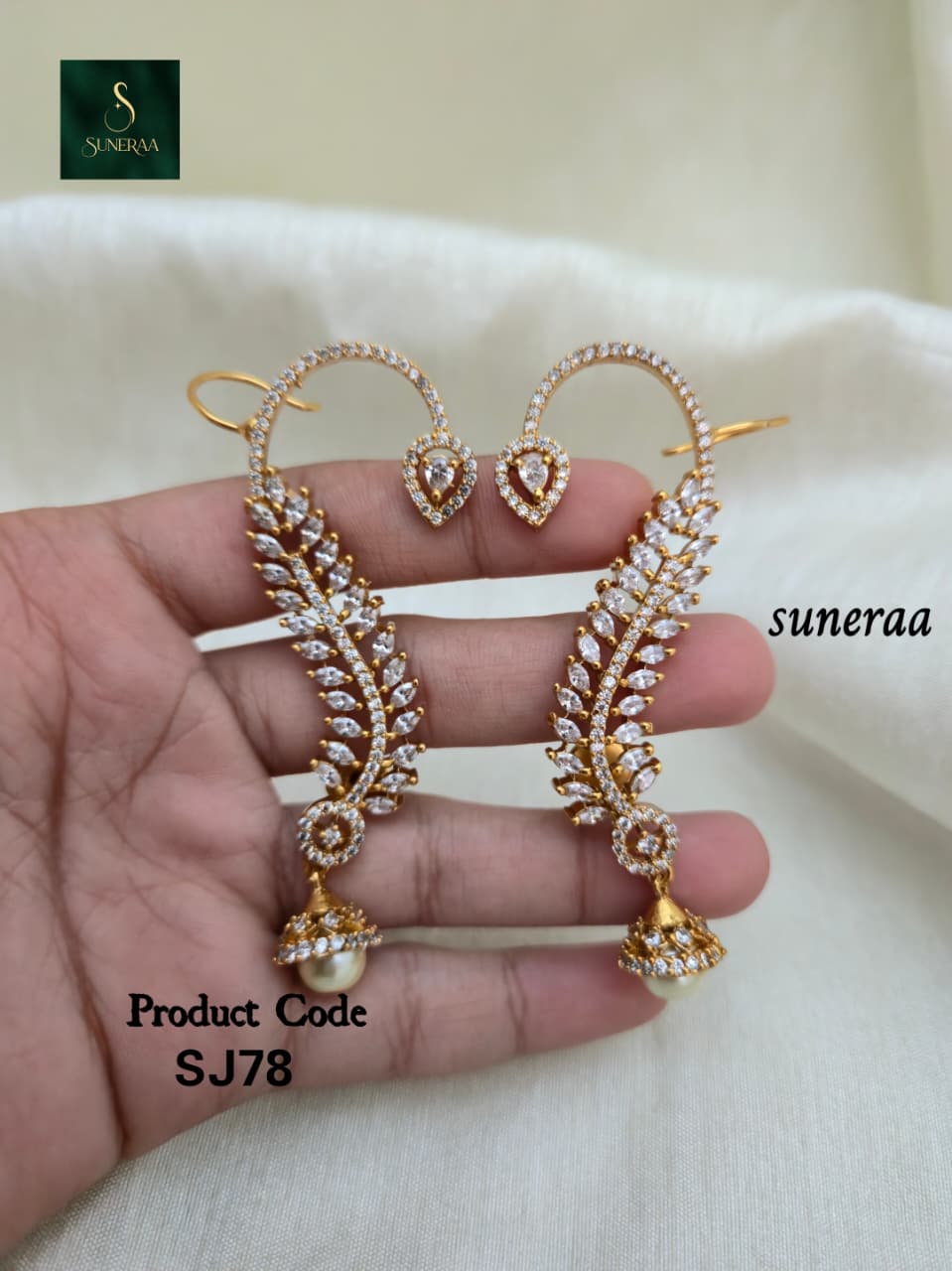Anaya Long Pearl Earcuff